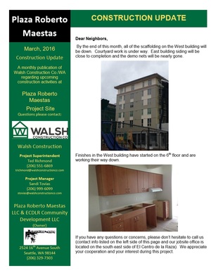 Walsh update March 2016 Walsh update March 2016